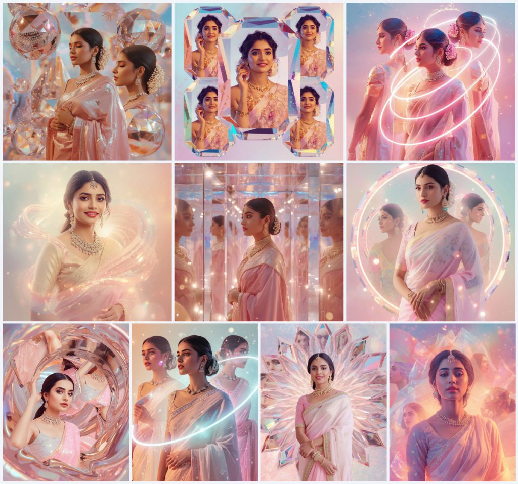 Artistic Handloom Jamdani Saree AI Prompts for Intricate Weaves | indian saree ai prompt