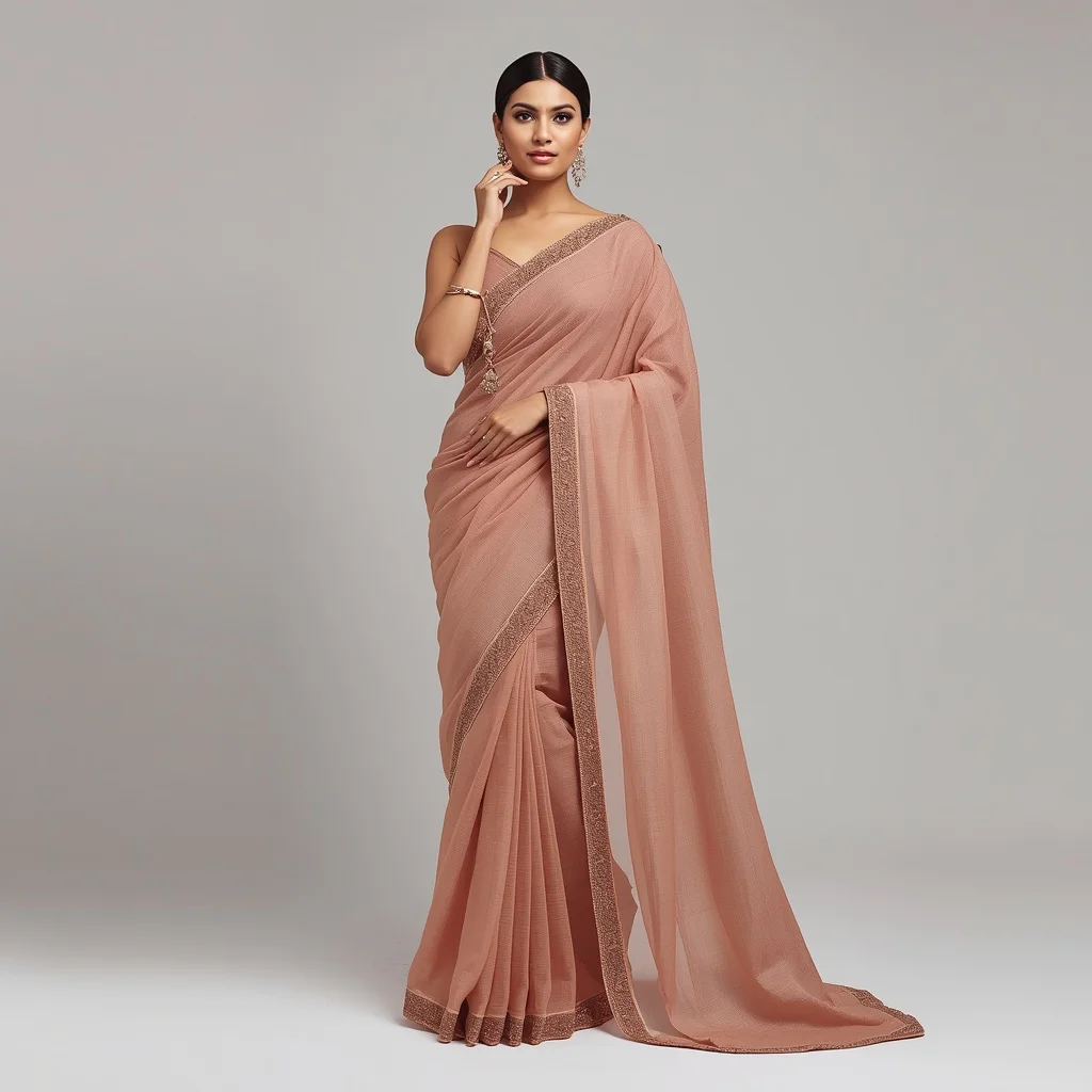Festive Fancy Saree Clean Glam Digital Muse | modern saree ai prompt — AI image prompt