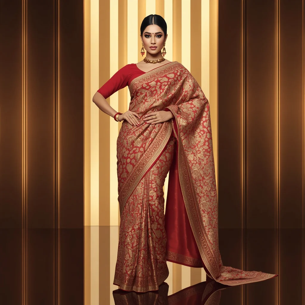 Festive Fancy Saree Luxury Content Creator Glam | grok prompt — AI image prompt