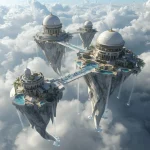 Floating Marble Islands Connected By Waterfall Bridges Prompt | ChatGPT Prompt Copy Paste