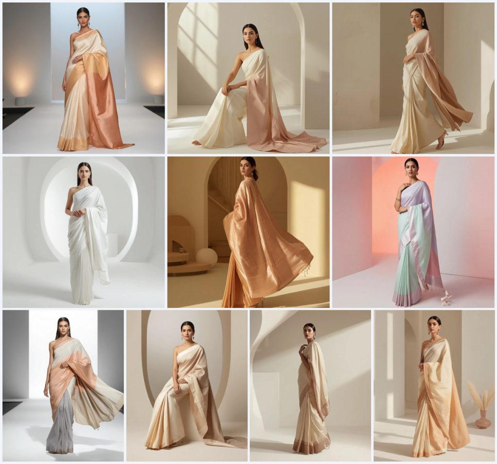 Glamorous Satin Saree AI Prompts for Shiny Evening Wear | trending prompt for gemini ai girl