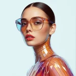 Luxury Fashion Portrait Made From Colored Glass Layers Prompt | prompt for pic ChatGPT