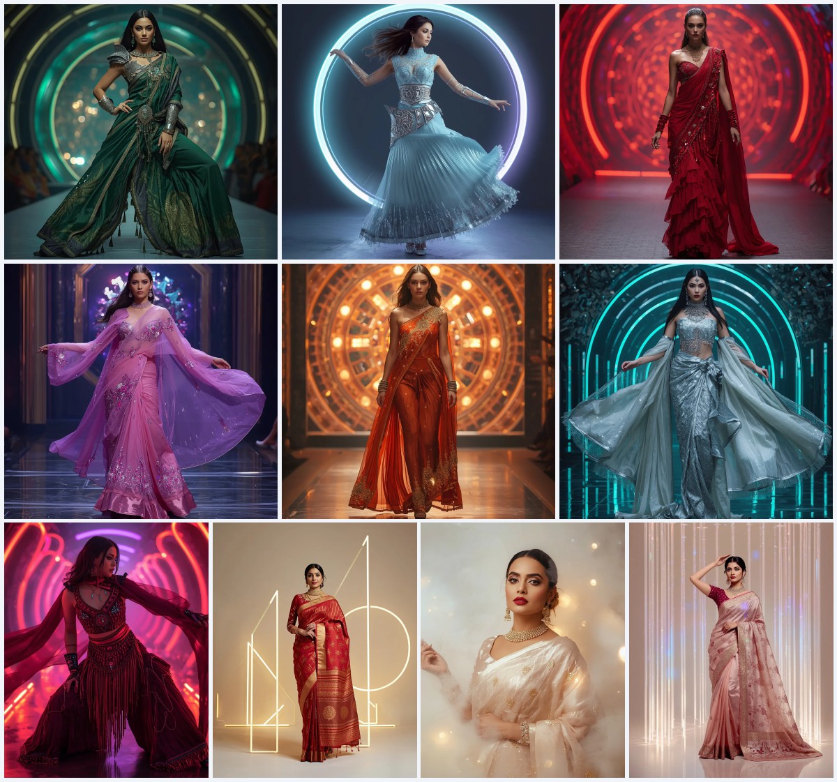 Modern Cape Style Saree AI Prompts for Dramatic Silhouettes | new trending prompt chatgpt link