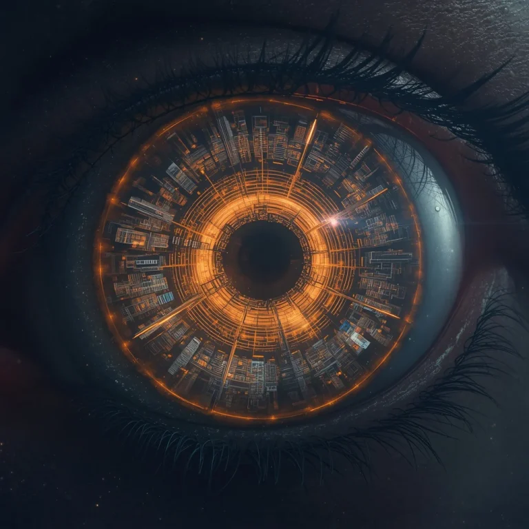 Tiny Luxury Civilization Living Inside Giant Human Eye | new trending prompt chatgpt — AI image prompt