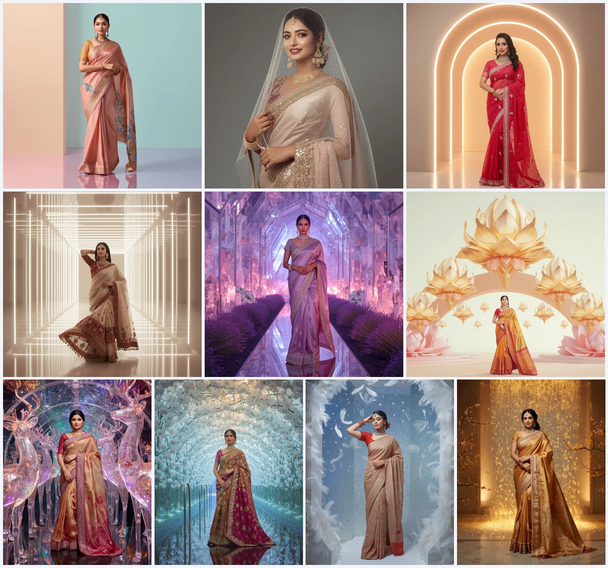 Traditional Benarasi Katan Saree AI Prompts for Wedding Luxury | Traditional saree prompt pdf