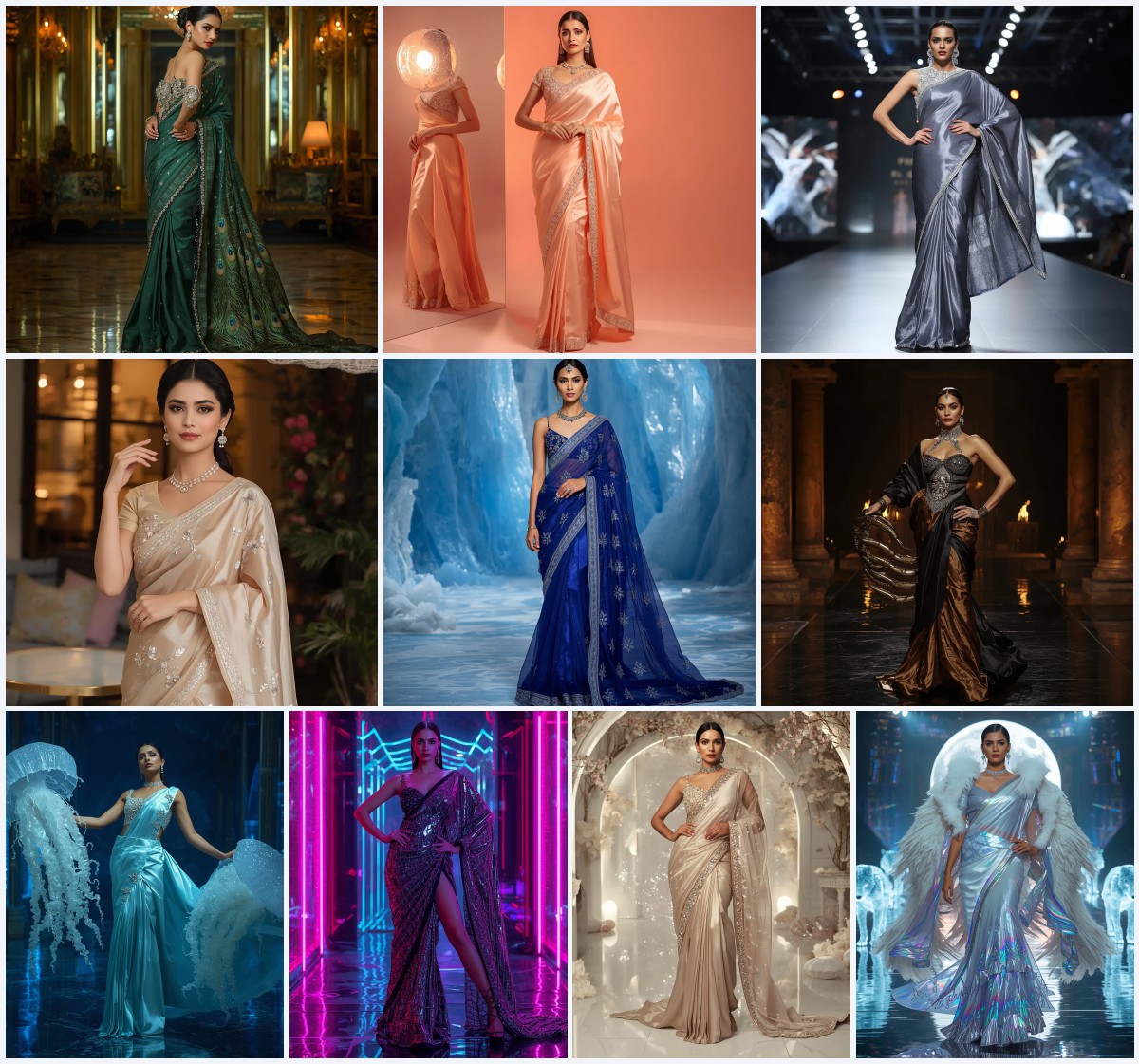 Vibrant Ghicha Silk Saree AI Prompts for Textured Raw Beauty | prompt for Gemini AI girl in saree copy and paste